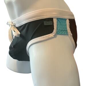 Andrew Christian Retro Bikini Black Aqua Large